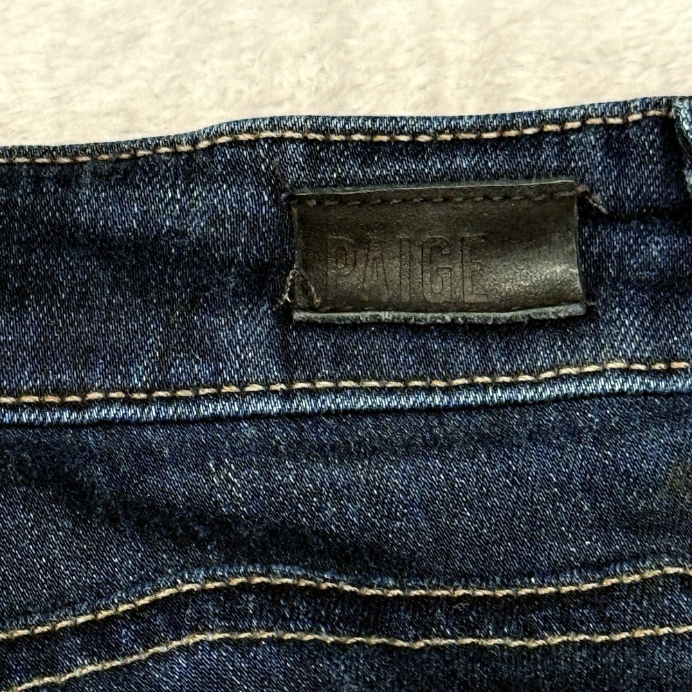 Paige Skyline Skinny Jeans Women size 27 Blue Denim Low Rise Stretch lightweight - Picture 11 of 16